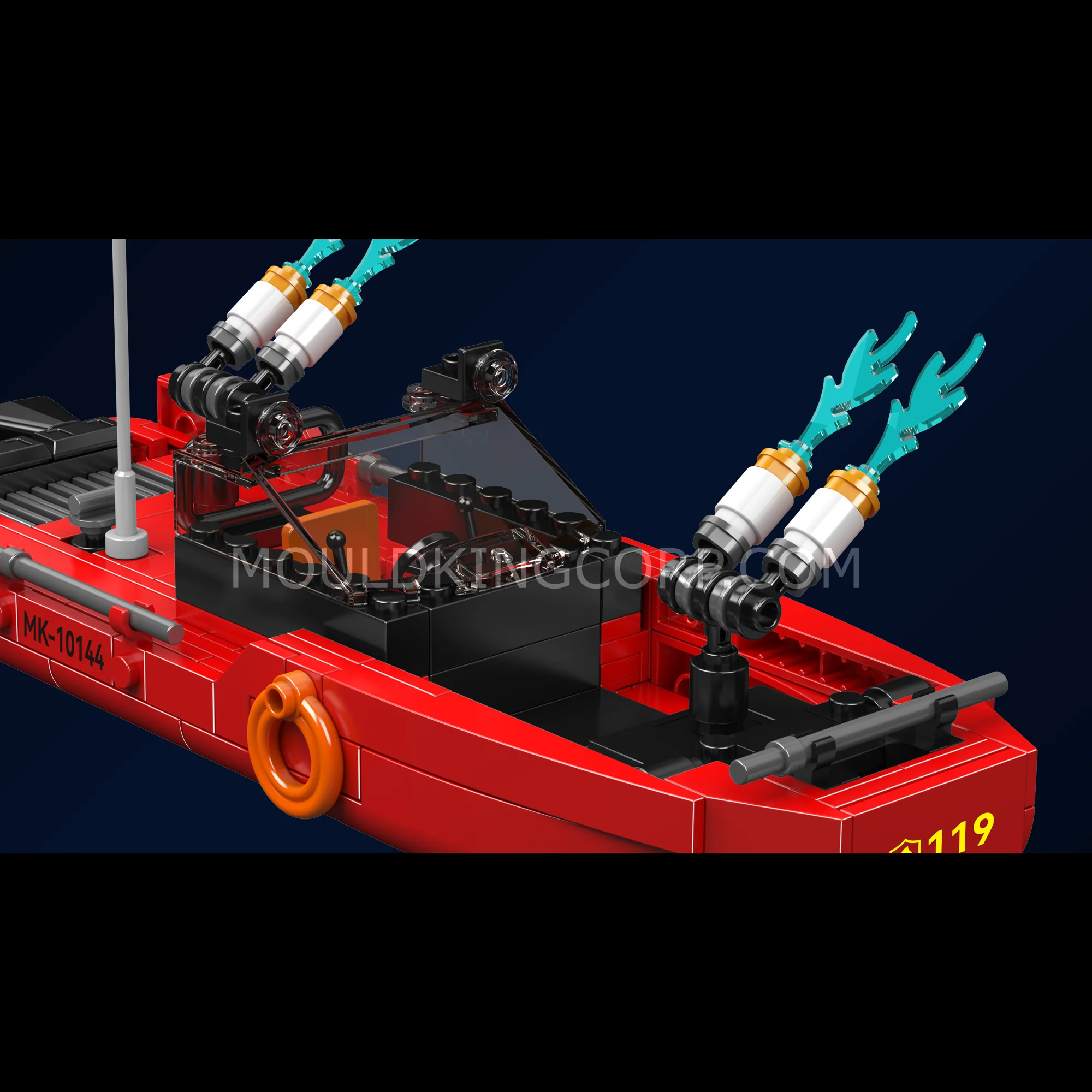 Mould King 10144 Dock Fire & Kitten Rescue Building Set | 588 Pcs - Image 2