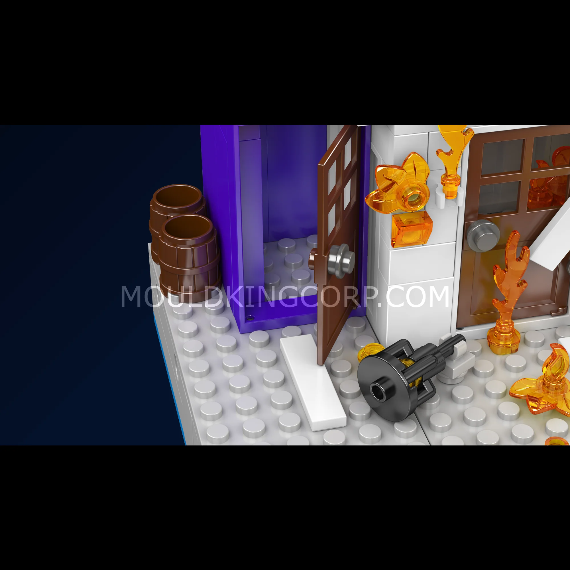Mould King 10144 Dock Fire & Kitten Rescue Building Set | 588 Pcs - Image 4