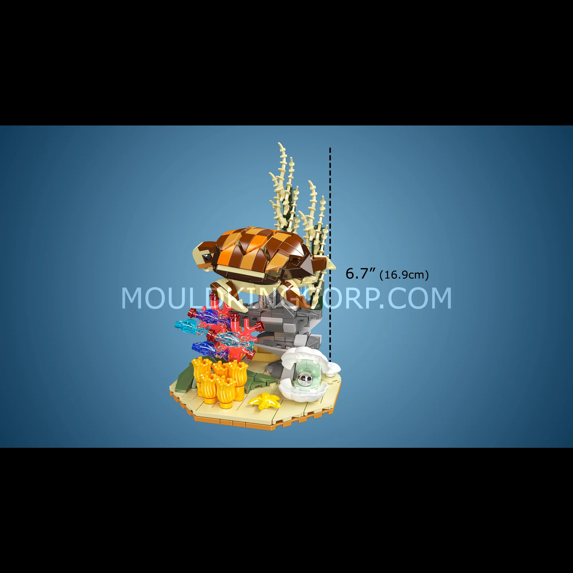 Mould King 10172 Sea Turtle & Colorful Reef Building Set | 410 Pcs - Image 4