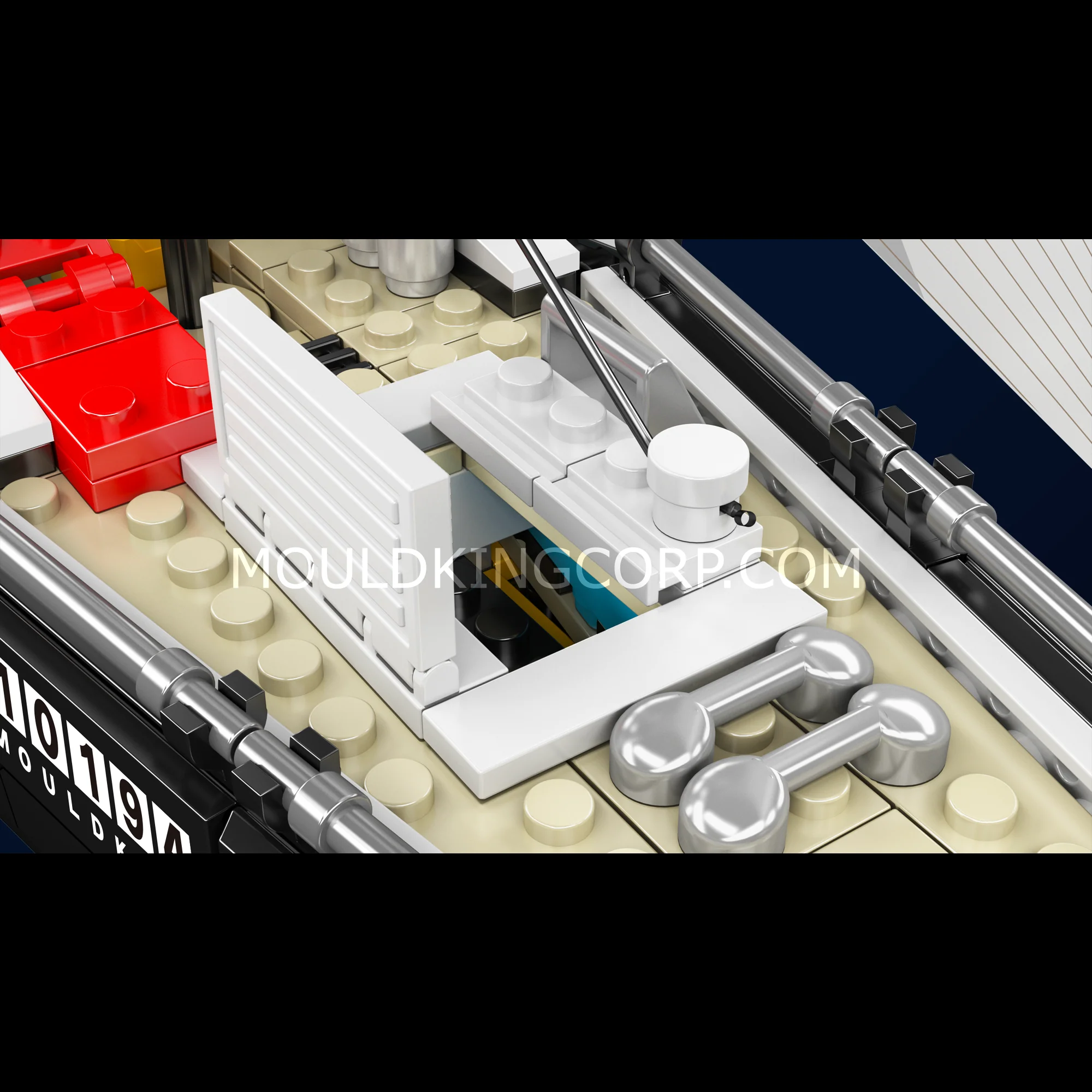 Mould King 10194 Modern Two-Mast Sailing Yacht Building Set | 893 Pcs - Image 2