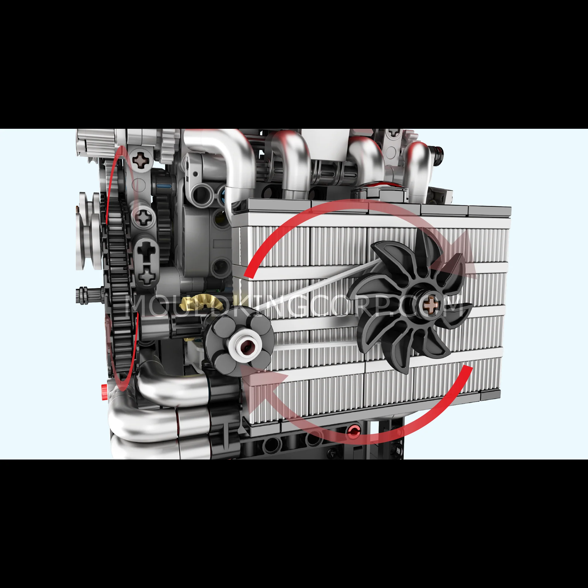 Mould King 10235 4G63T Turbocharged Inline-Four Engine Model Building Set | 811 Pcs - Image 2