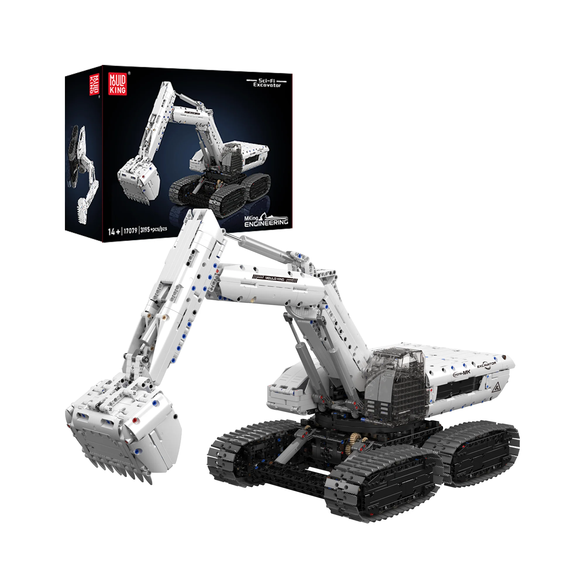 Mould King 17079 All-Terrain Crawler Sci-Fi Excavator Building Set | 3,195 Pcs