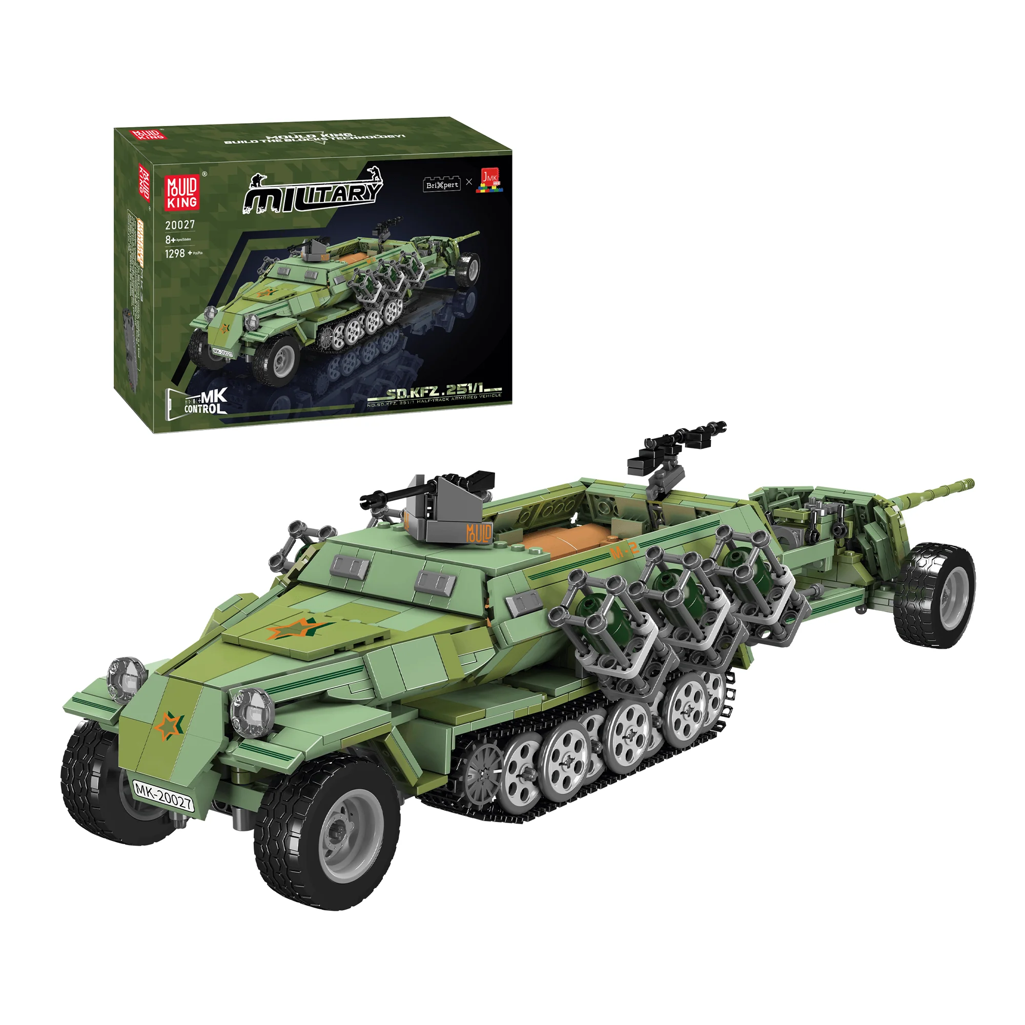 Mould King 20027 Sd.Kfz. 251 Half-track Building Set | 1,298 Pcs