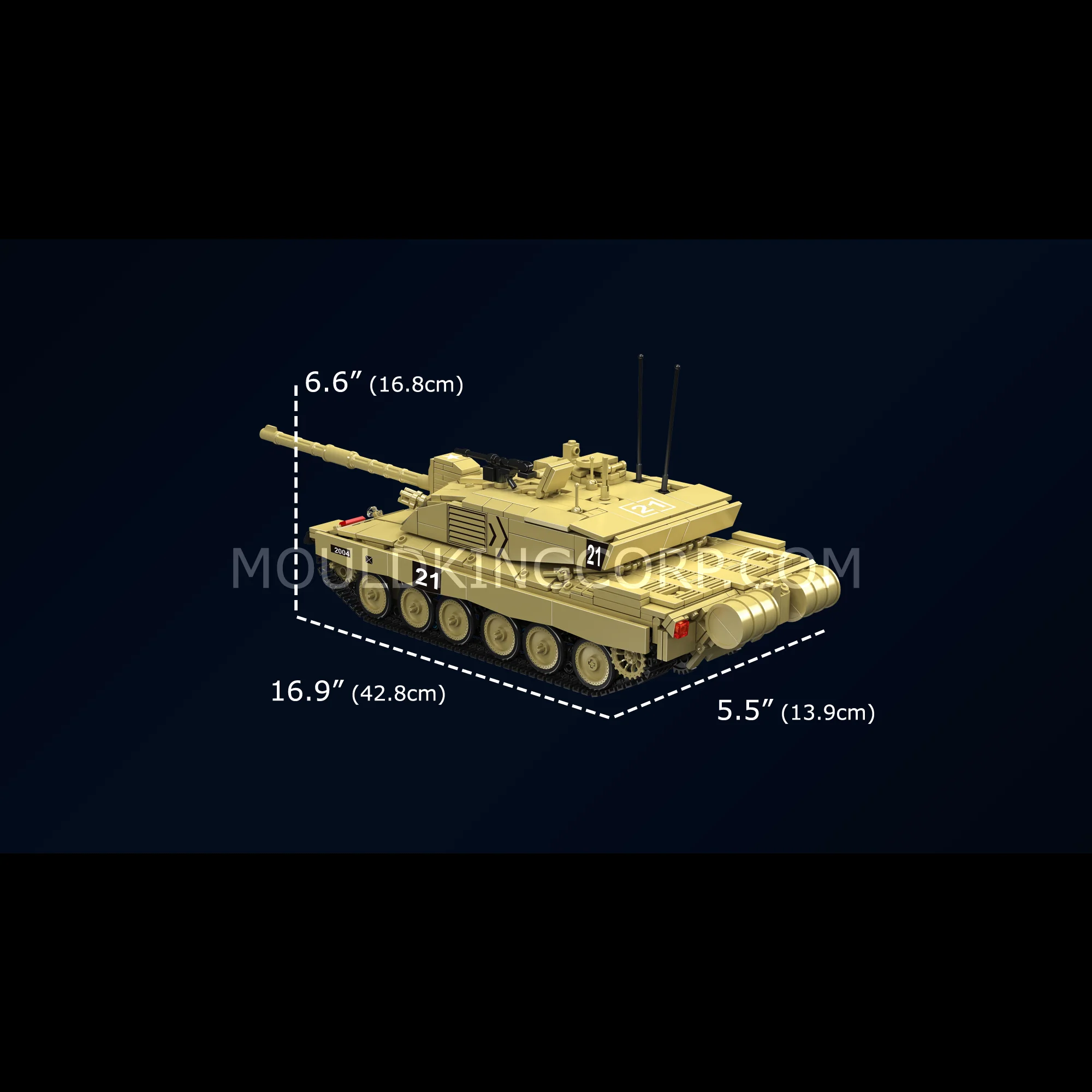 Mould King 20037 Challenger 2 Tank Building Set | 1,129 Pcs - Image 6