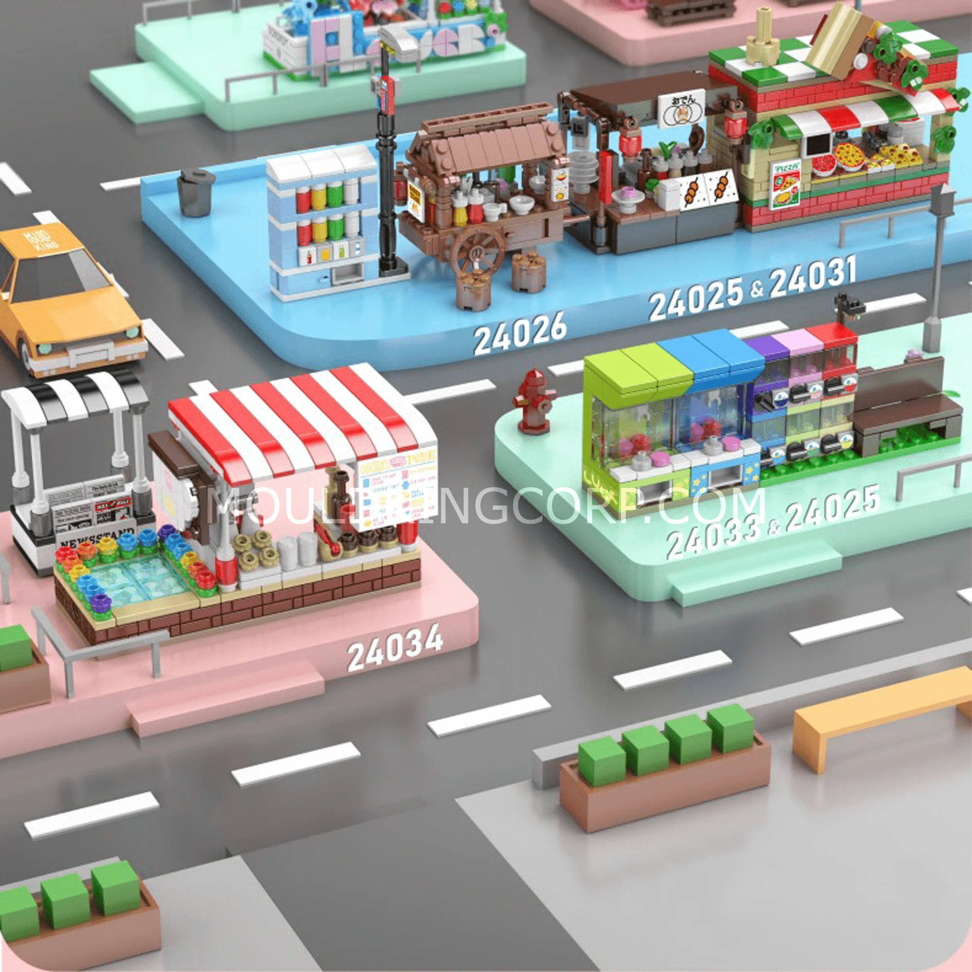 Mould King 24026 Ramen Stand & Vending Machine Building Set | 256 Pcs - Image 5