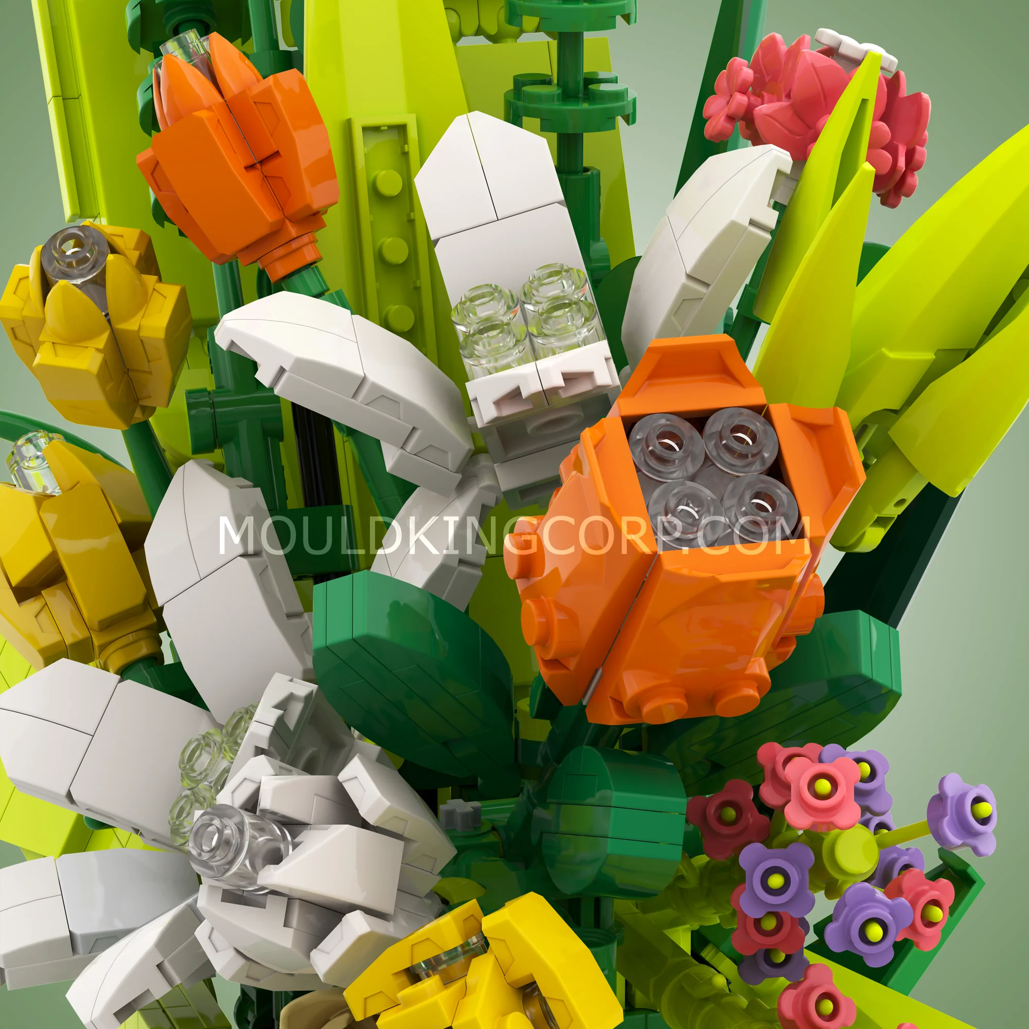 Mould King 24124 Spring Whisper Bouquet Floral Building Set | 1,040 Pcs - Image 2