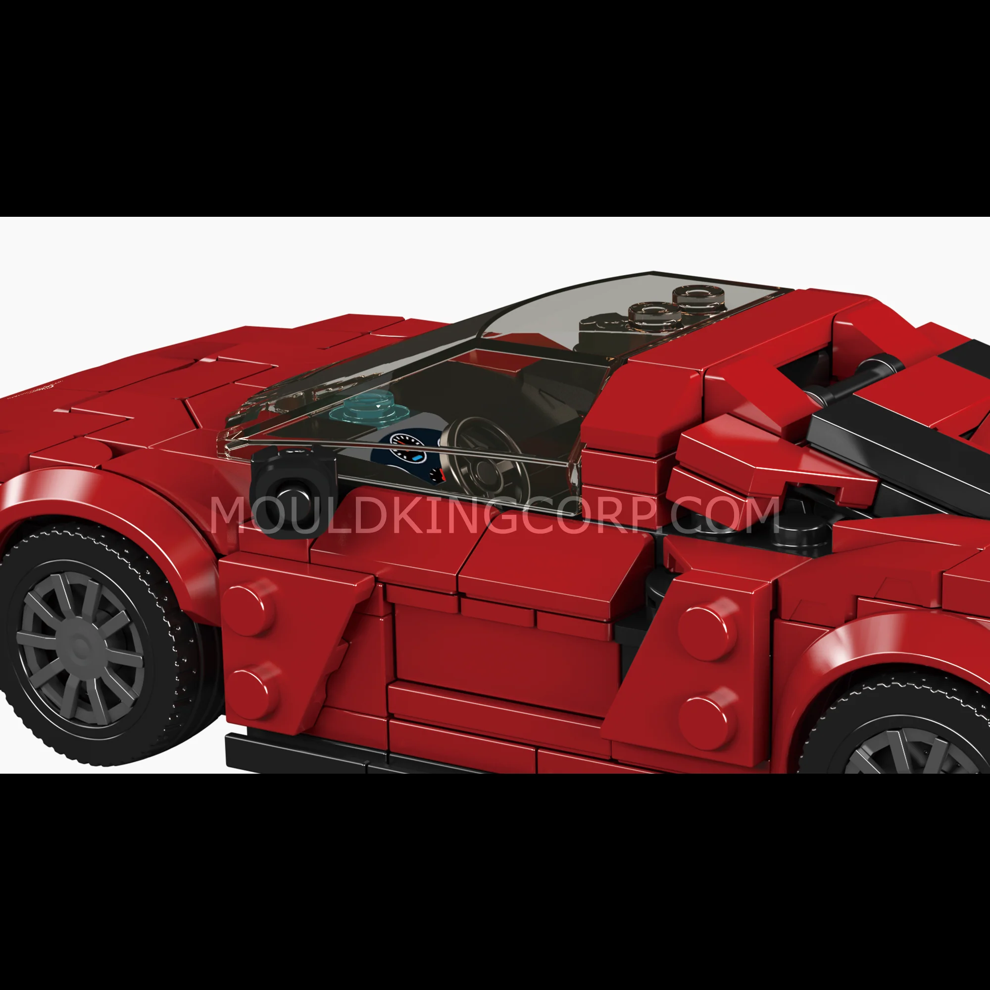 Mould King 27155 Retro Muscle Sports Car Building Set | 408 Pcs - Image 3