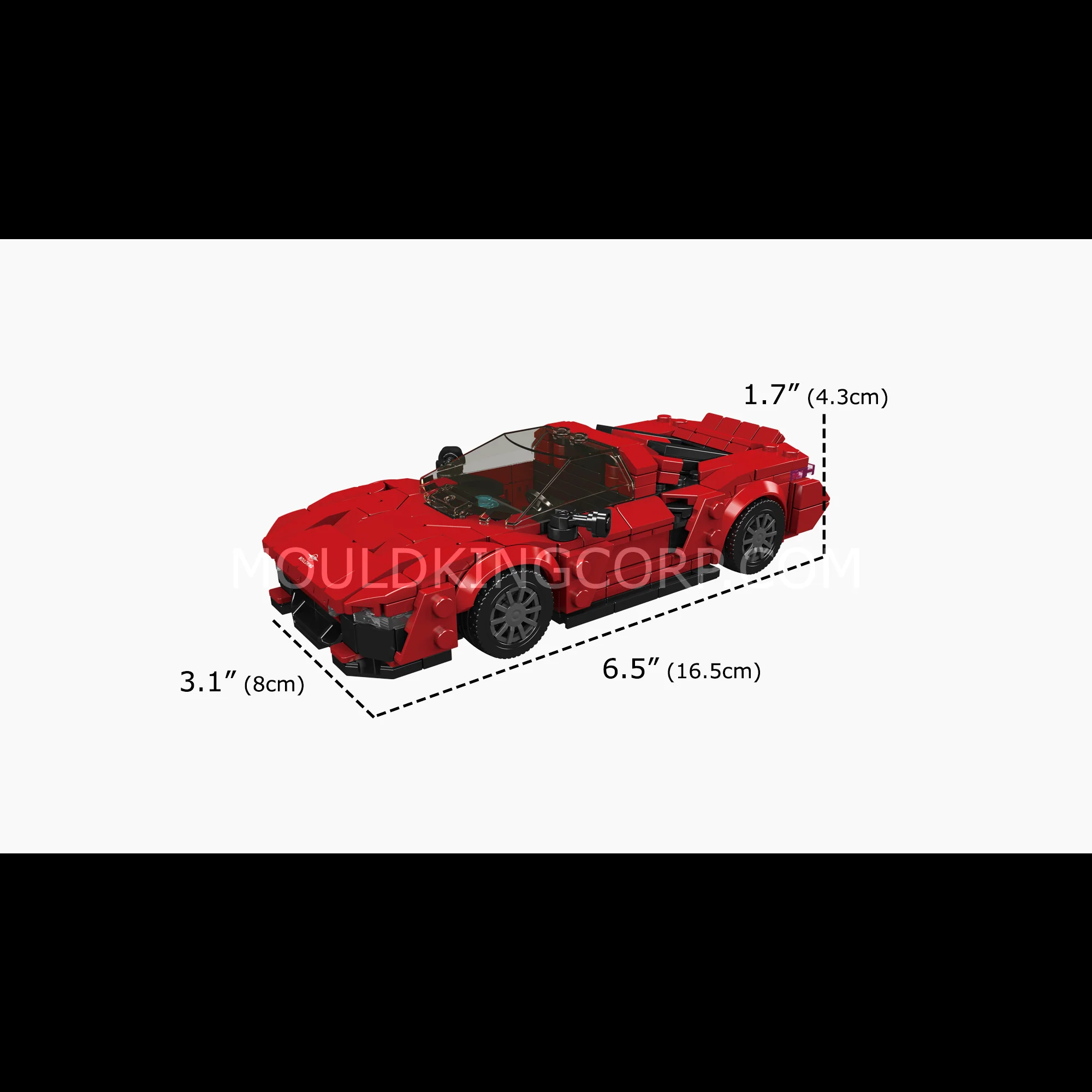 Mould King 27155 Retro Muscle Sports Car Building Set | 408 Pcs - Image 6