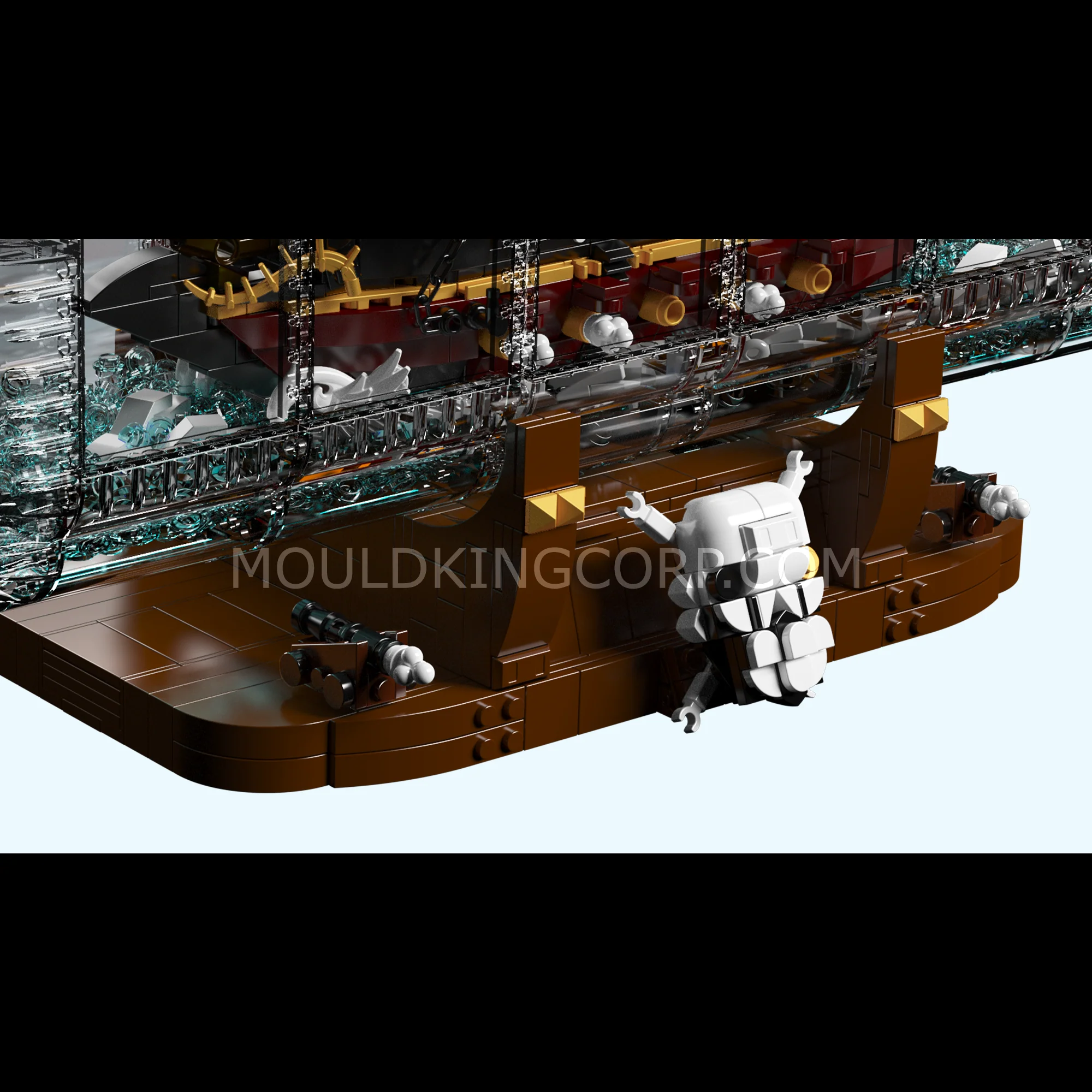 Mould King 10066 Queen Revenger Ship-In-a-Bottle Building Set | 2,488 PCS - Image 2