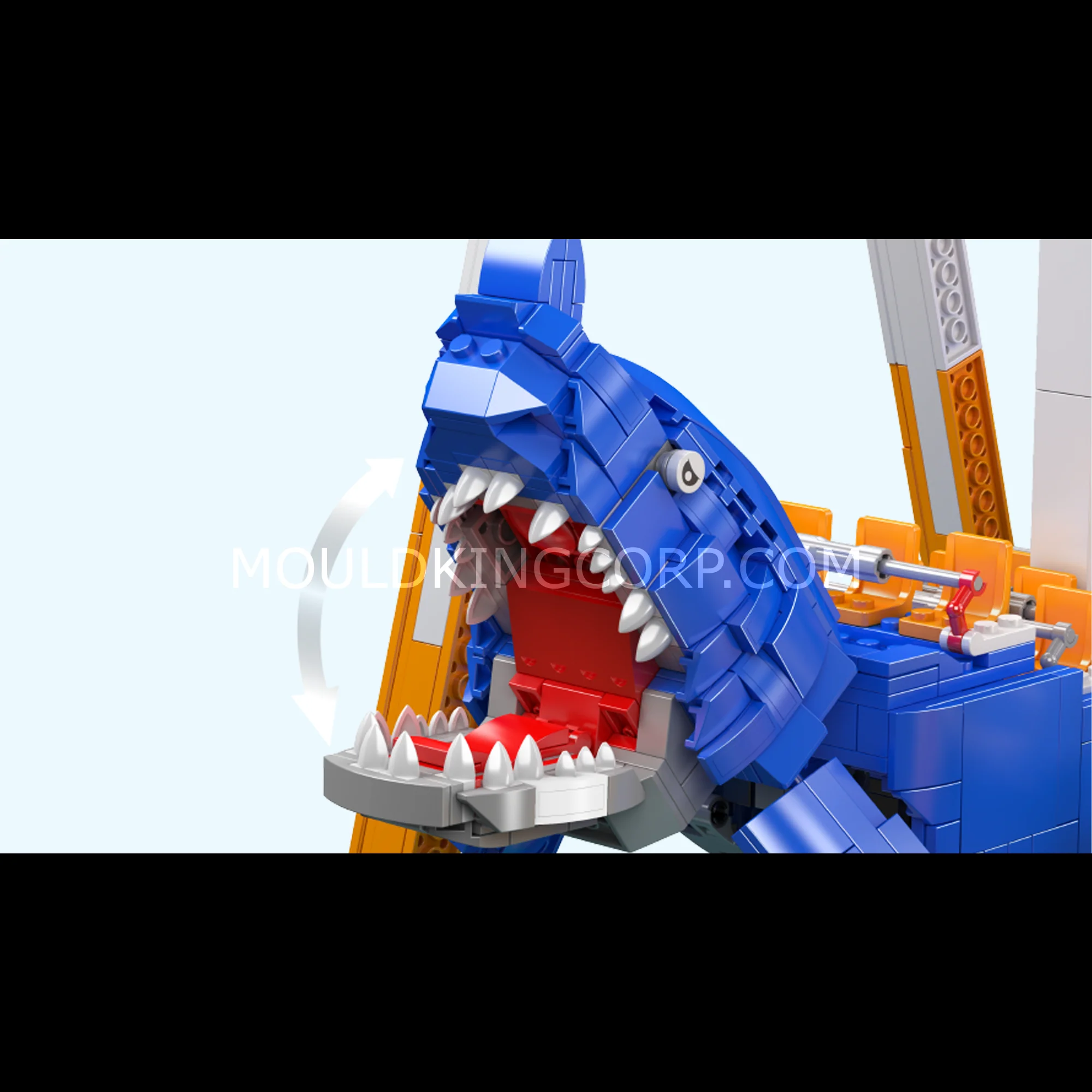 Mould King 11017 Electric Shark Pirate Ship Ride Building Set | 1,922 Pcs - Image 2
