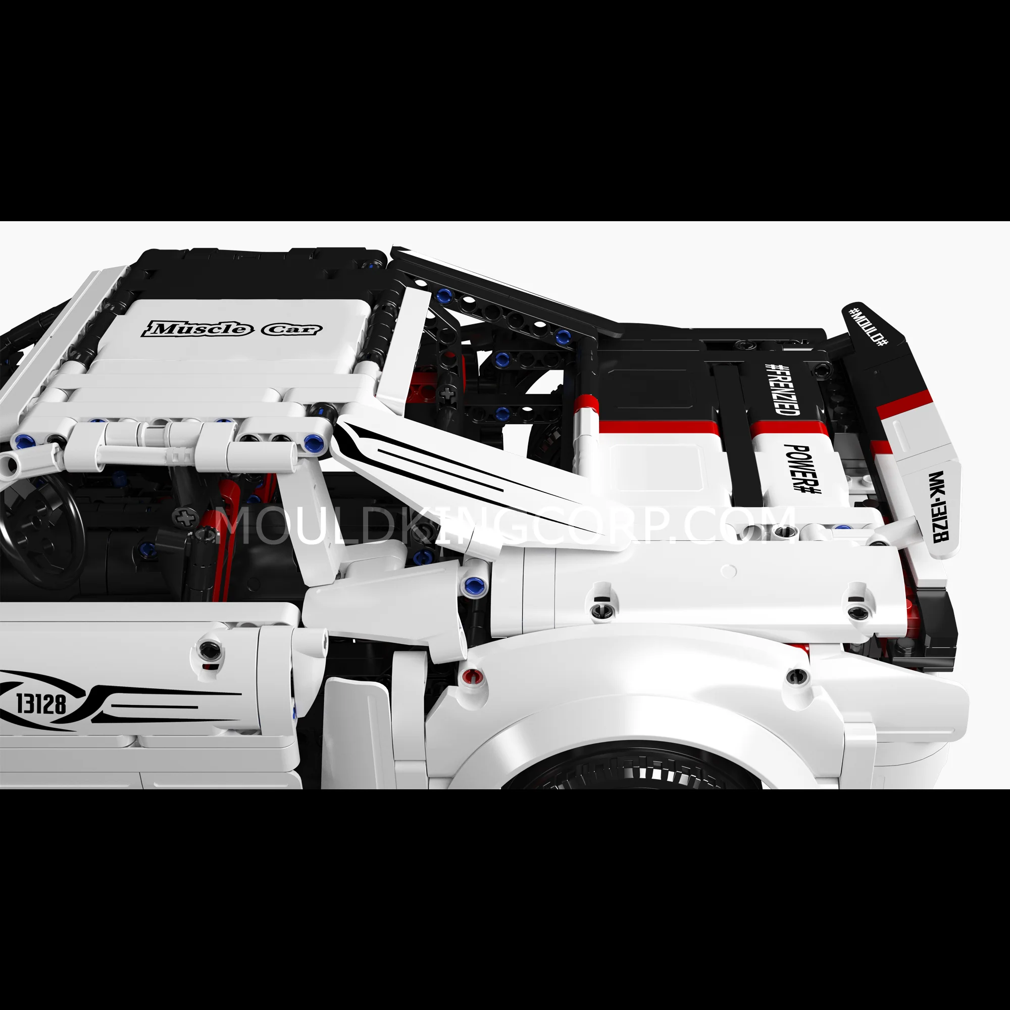 MOULD KING 13128 Remote Controlled Hellcat Muscle Car Building Set | 1678 PCS - Image 3