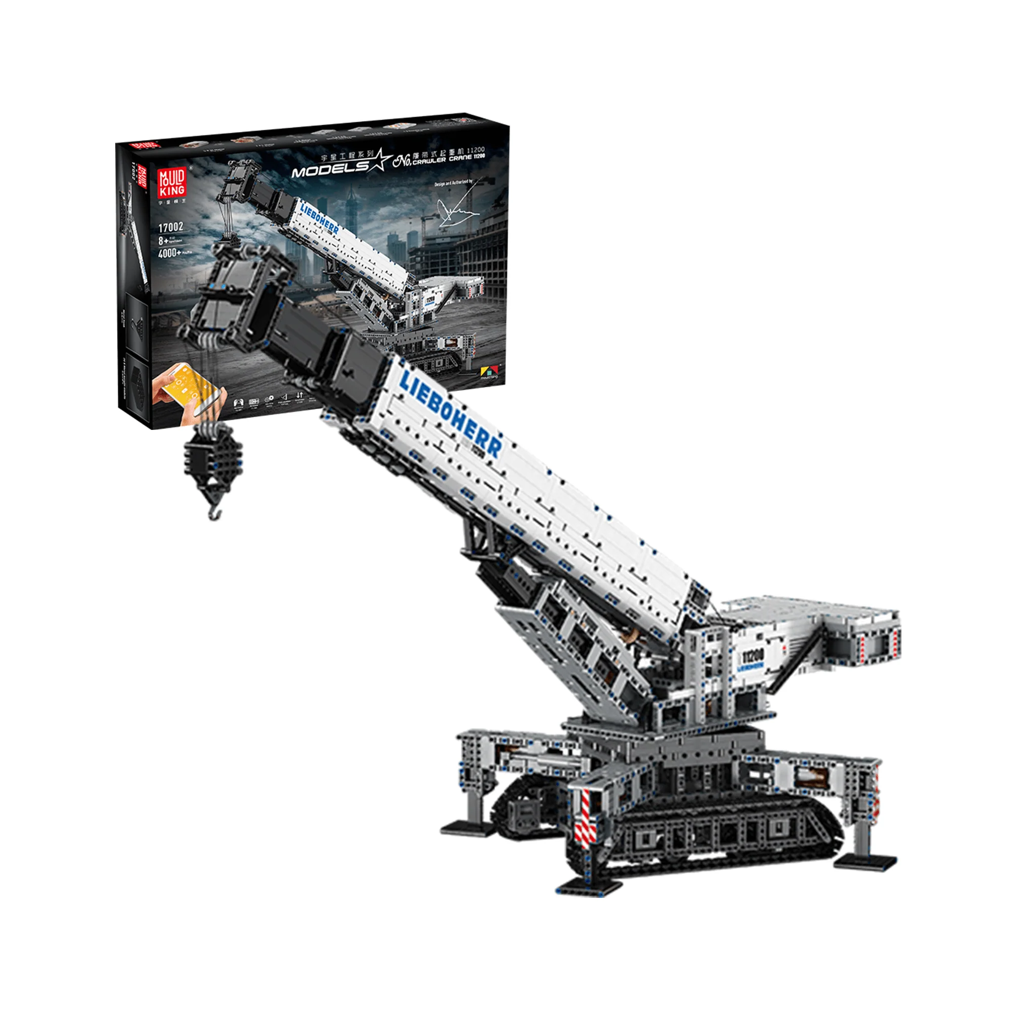 MOULD KING 17002 Crawler Crane 11200 Building Set | 4000 PCS