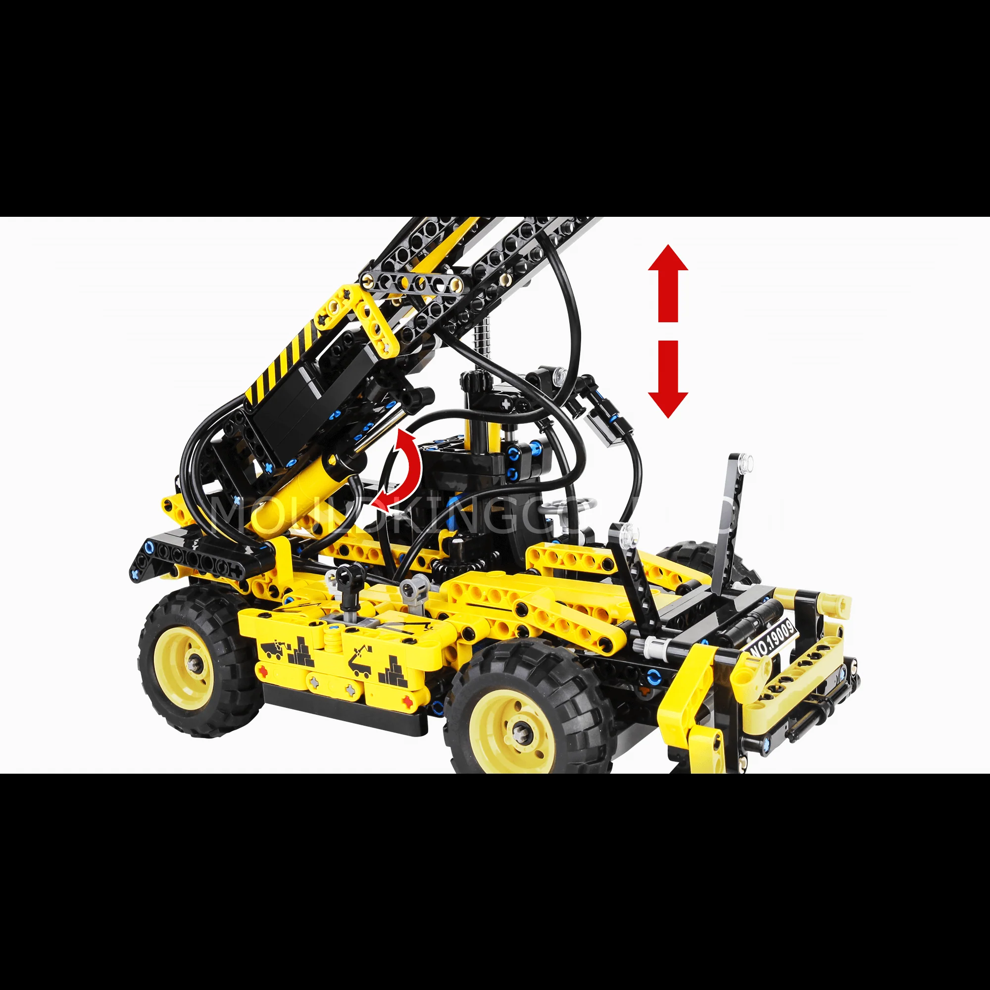 MOULD KING 19009 Pneumatic Forklift Building Toy Set | 803 PCS - Image 2