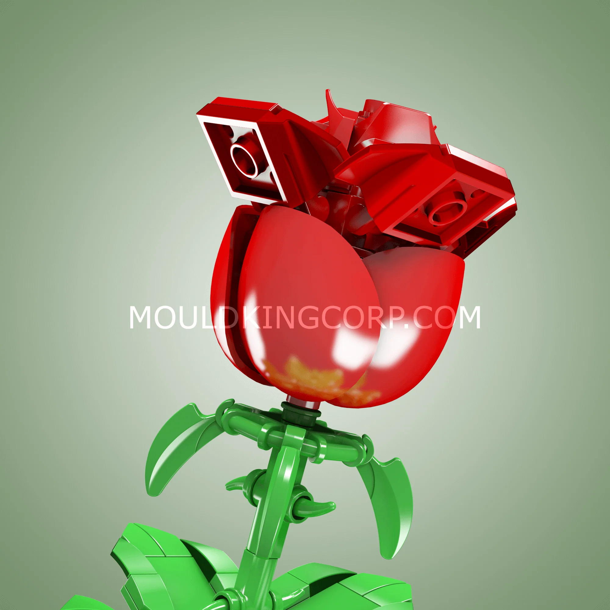 Mould King 24005 Rose Artificial Decor Plant Building Set | 131 PCS - Image 2