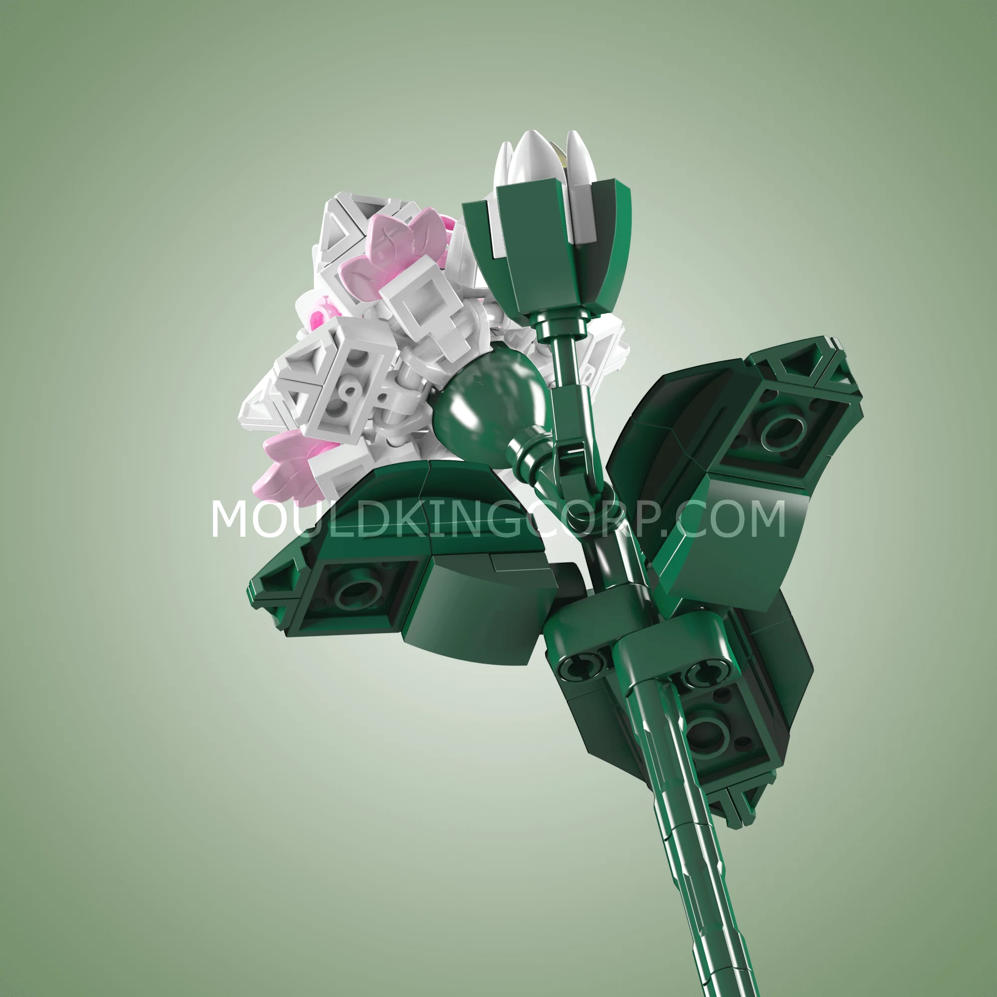 Mould King 24007 Camellia Flower Decor Building Set | 127 PCS - Image 2