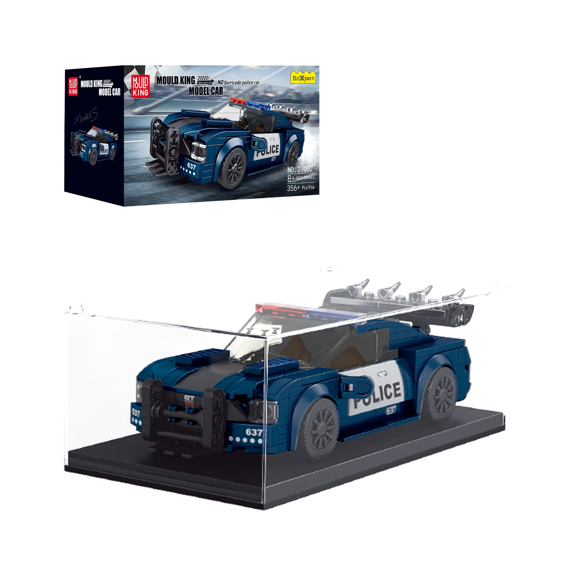 Mould King 27002 The Barricade Police Mini Sports Car Building Set | 356 PCS